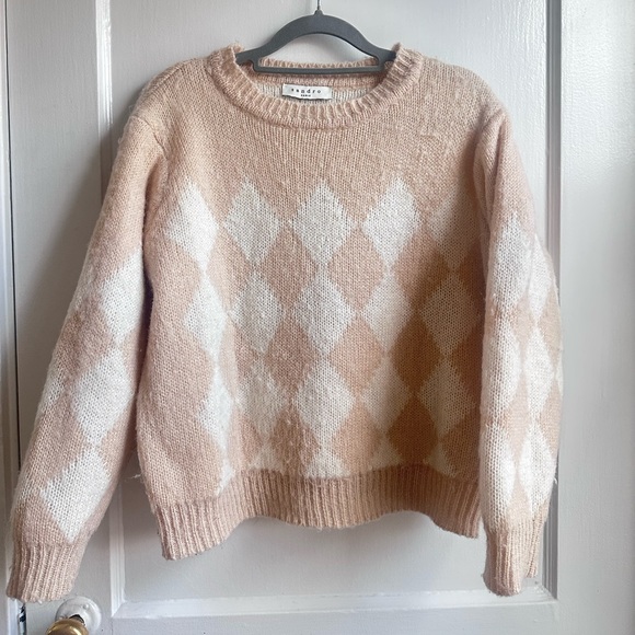 Sandro Sweaters - Sandro Beige and White Mohair Sweater